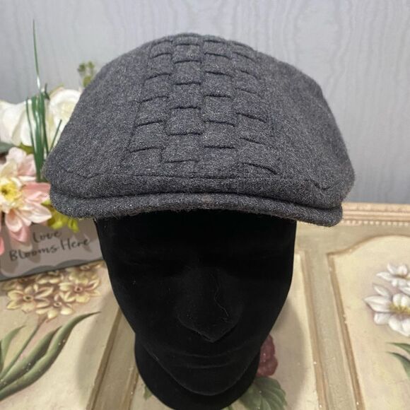 San Diego Hat Company Men’s Basketweave Flat Cap Wool Blend Gray One Size - Picture 14 of 14